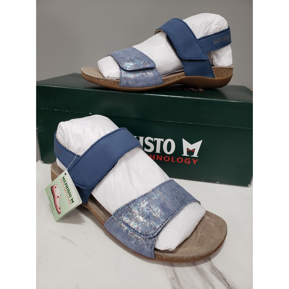 NEW SIZE 5 Mephisto Women's Agave Bucksoft Hook and Loop Ankle Strap Sandals